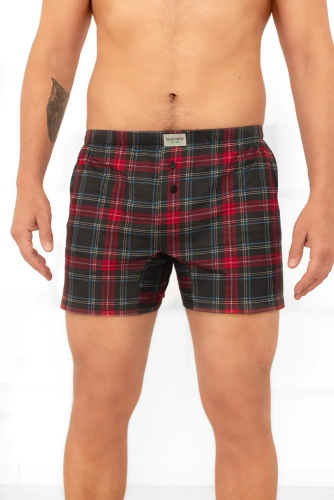 Rusoli Herren-Boxershorts im italienischen Stil – Baumwolle, kariert, klassisch