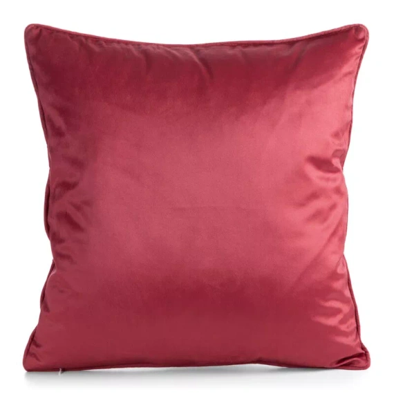 CHP389 Eurofirany Weihnachtskissenbezug 45x45 Samt mit Druck und Paspelierung