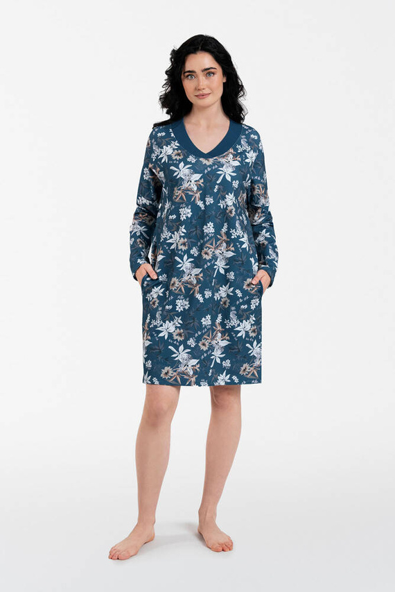 Nikjana Damen Langarm Tunika Italian Fashion - Druck