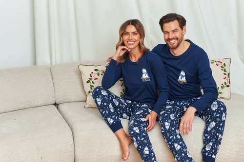 7337 Doctor Nap Cozy Bear Damenpyjama – Baumwolle, lange Ärmel und Hose