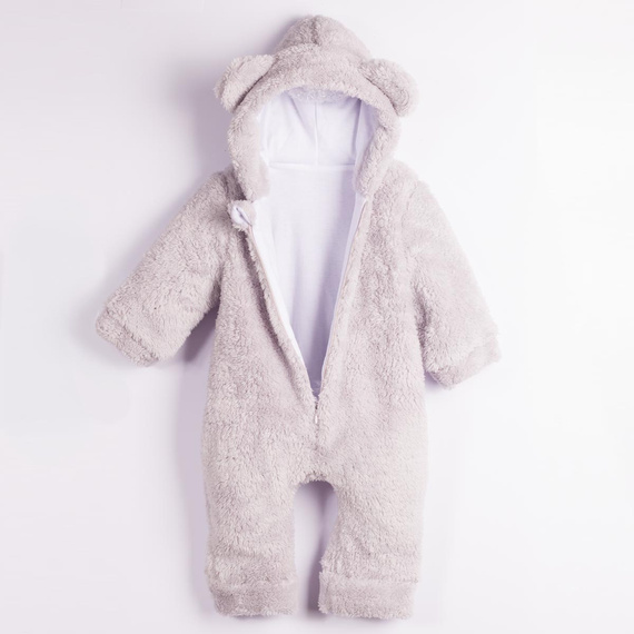 228270 Nicol FARMA Strampler mit Bärchen + Babyschuhe, grau, Baumwolle