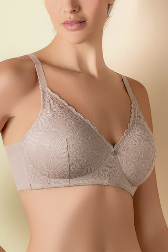 Selene Mireia gepolsterter Bügel-BH Komfort und Spitze tierra-beige