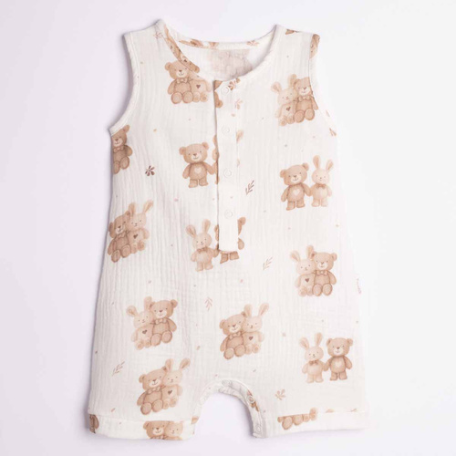 Nicol 224230 Musselin Baby-Strampler 100% Baumwolle für den Sommer