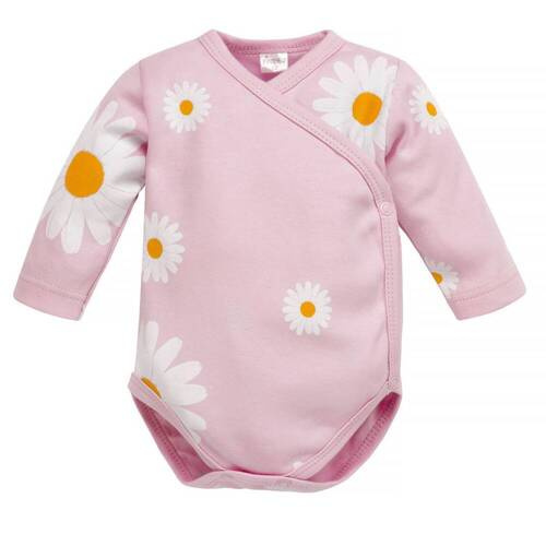 Gänseblümchen-Body mit langen Ärmeln Pinocchio – rosa