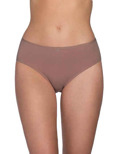 Lama LC-1607 BI Damen Baumwoll-Bikini-Slips Schwarz Mocca 2er-Pack