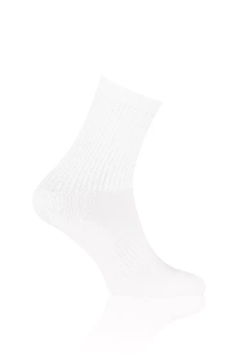 S150D Halbe Frottee lange Socken Italian Fashion - weiß