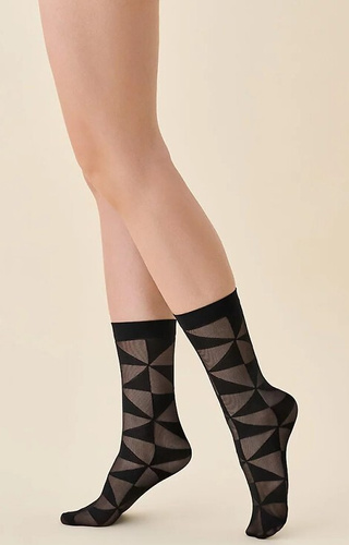 612 Syla Damensocken 20 den Gabriella - schwarz