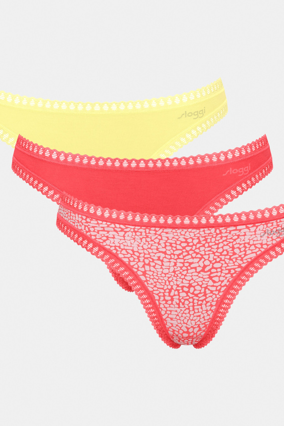 GO Crush String C3P Damen Tanga 3er-Pack Sloggi - V015 orange