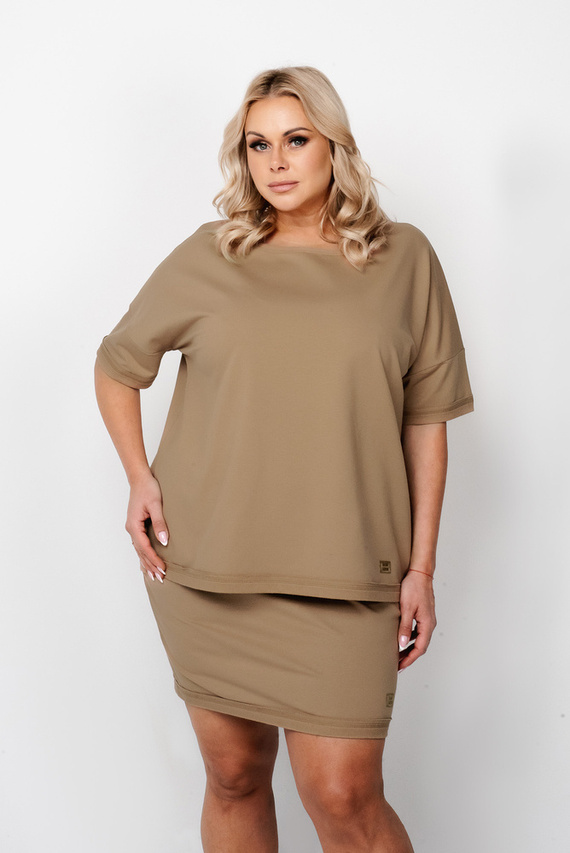 Karina Damen Minirock Italienische Mode - camel