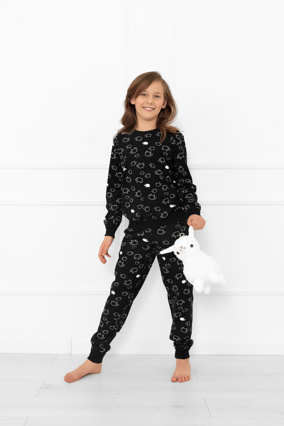 Kinderschlafanzug Wito - MEGA SOFT Baumwolle, Schaffell, lange Ärmel und Hosen Italian Fashion 