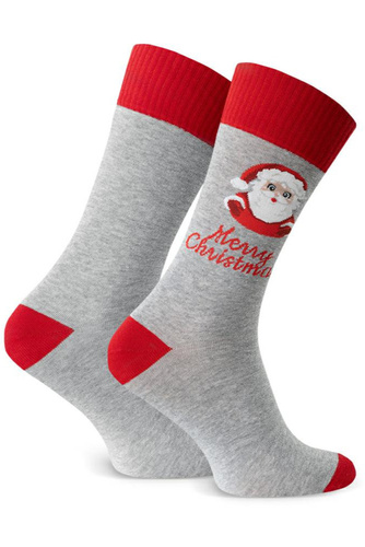 Art.136 Herren-Weihnachtssocken Steven melange grau 167 – Weihnachtsmuster, Baumwolle