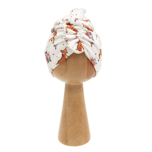 216055 Lala Hat Nicol – Turban aus bedruckter Baumwolle, Baumwollfutter mit Elasthan