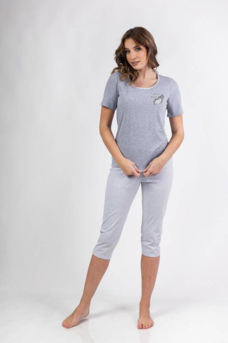 687 Regina Damenpyjama – Grau
