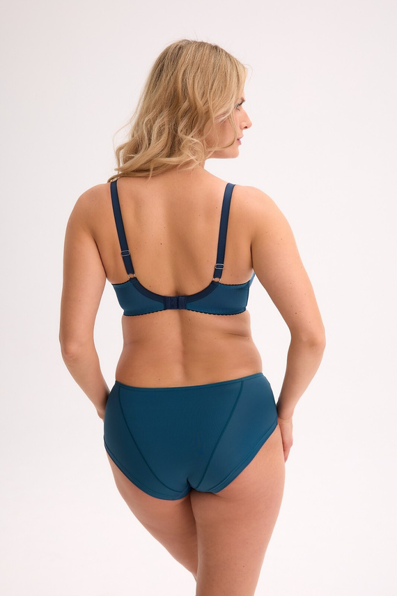 Damen-Slip Gaia GFP 1324 Yasmine türkis – klassisch, aus Mikrofaser und besticktem Mesh