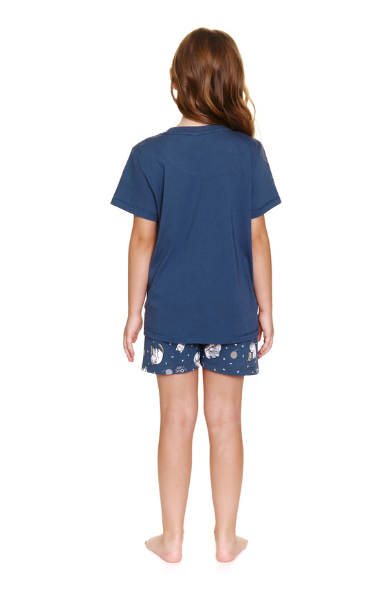 7205 „Cat Club“ Unisex Doctor Nap Kinderpyjama – tiefblau