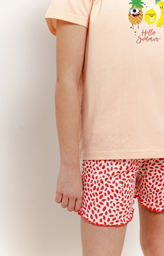 3384, 3385 Sweety Pyjama für Mädchen Taro – Aprikose