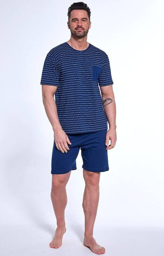 325/175 Lagoon Cornette Herrenpyjama, Marineblau