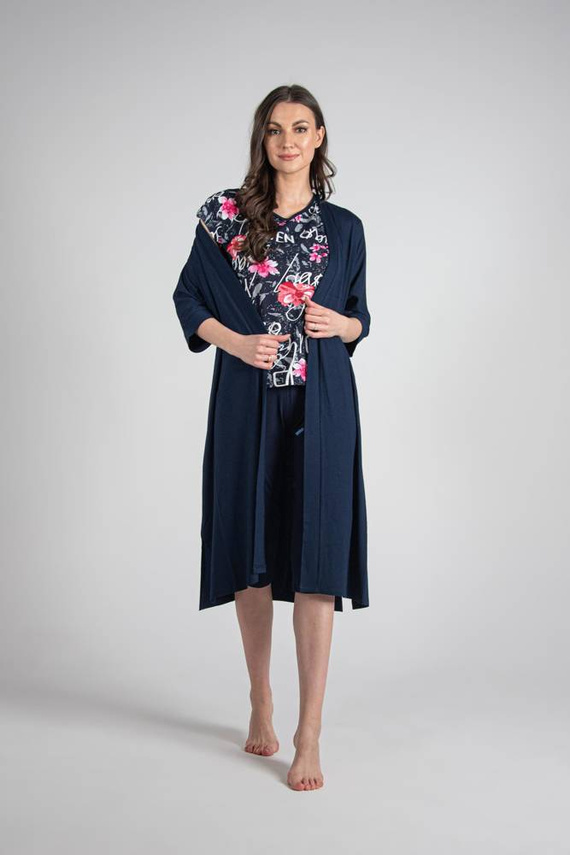 676 Soled Ladies' Pyjamas Forex - marineblau