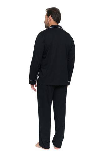 Herren-Pyjama Doctor Nap 7528, 100% Baumwolle, zum Knöpfen, mit Taschen