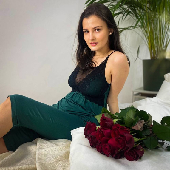 485 Artemise Forex trägerloses Nachthemd - grün