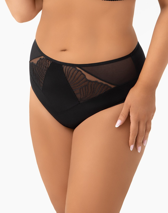 Slip Lotta F007 Gorsenia – hoher Bund aus Mikrofaser mit Stickerei