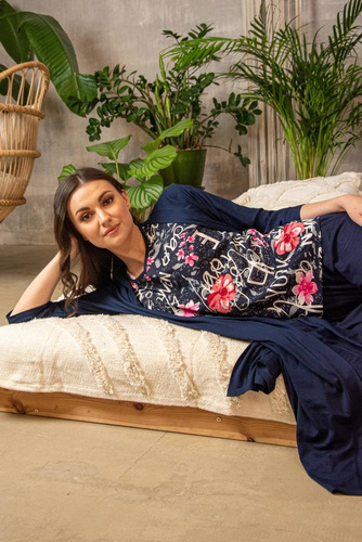 676 Soled Ladies' Pyjamas Forex - marineblau