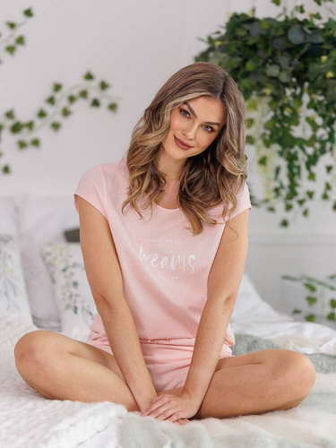1564 Bella Leveza Damenpyjama, Lachs