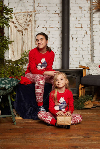 Arktyka Kinderschlafanzug Italian Fashion - rot/print