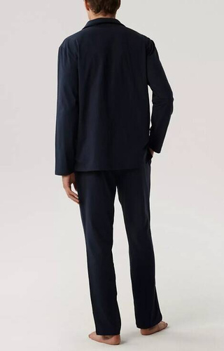 BNMP-001 Herren-Langarmpyjama, Atlantic – Marineblau