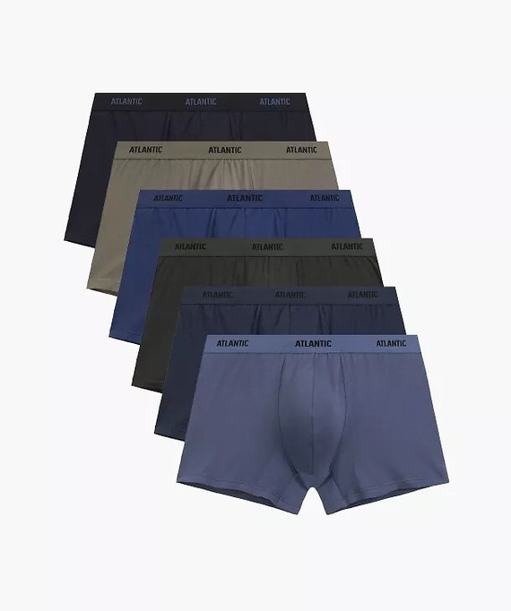 Herrenboxershorts Atlantic 6SMH-004 A6 multicolor – 6er-Pack, 95% Baumwolle, eng anliegend