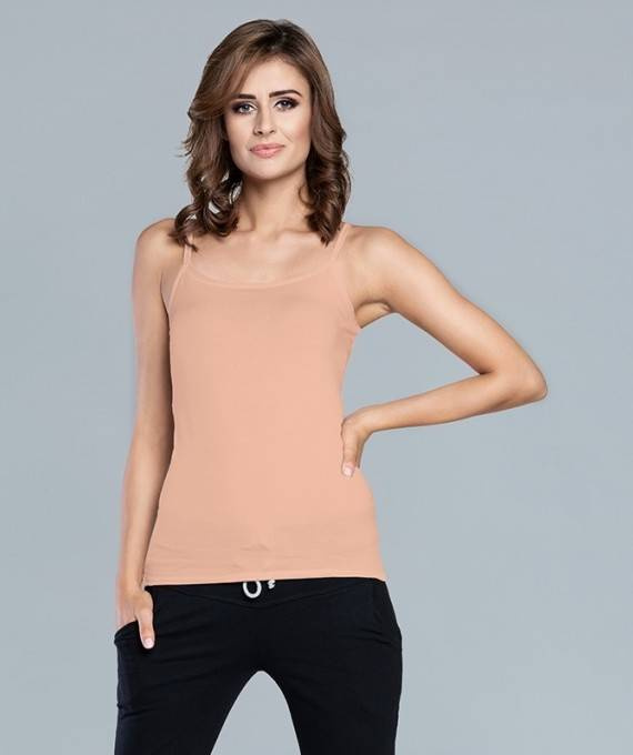 Ibiza Shirt Damen schmale Träger Italienische Mode- weiß