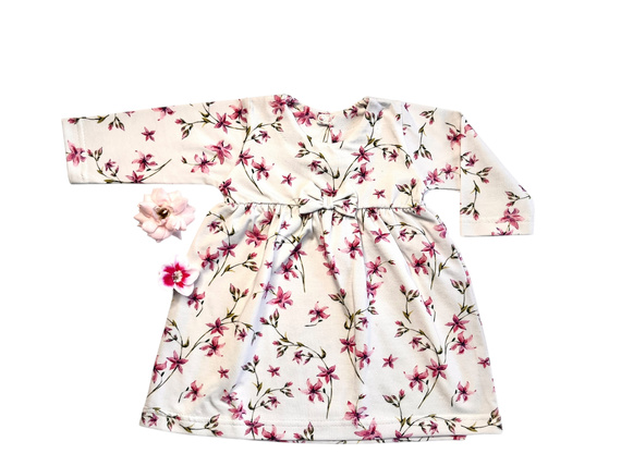 Mamatti SU071 Mädchenkleid – Blumenmuster, Baumwolle