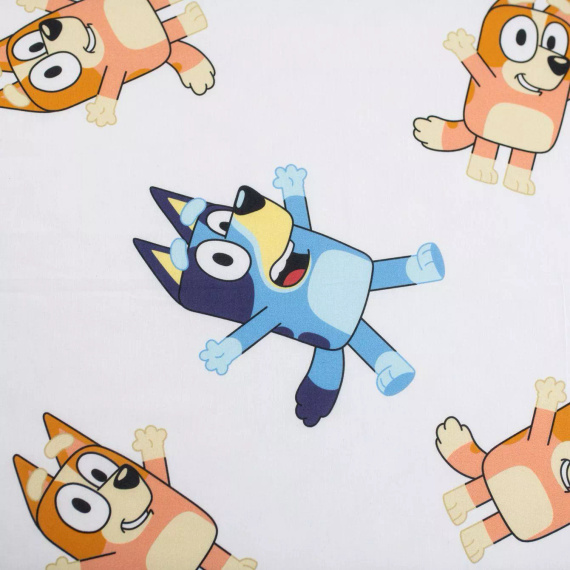Baumwoll-Spannbettlaken 90x200 Bluey 061 Jerry Fabrics Weiß