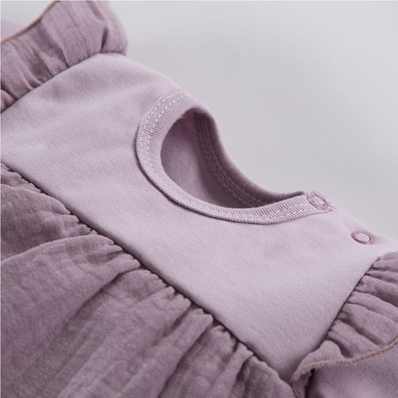 Botanic Eevi Kurzarm-Bodykleid – Heidekraut