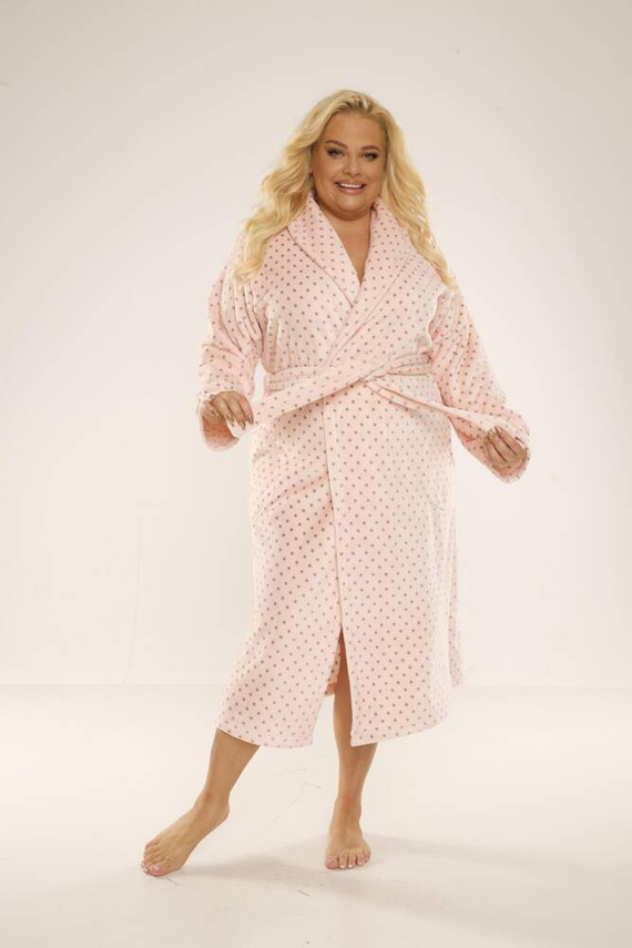 548 Melanie Long Forex Damen Bademantel - Lachs 