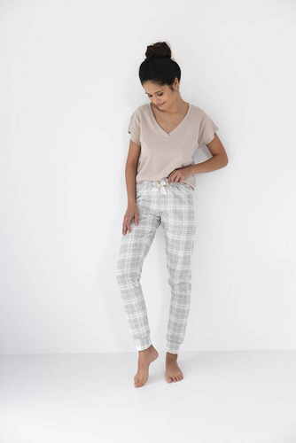 Lena Sensis Damen Schlafanzug - beige