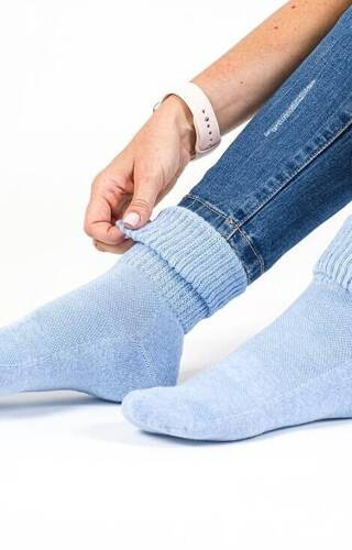 Art.127 Fitness Halbfrottee-Socken für Damen Steven – 017 blau