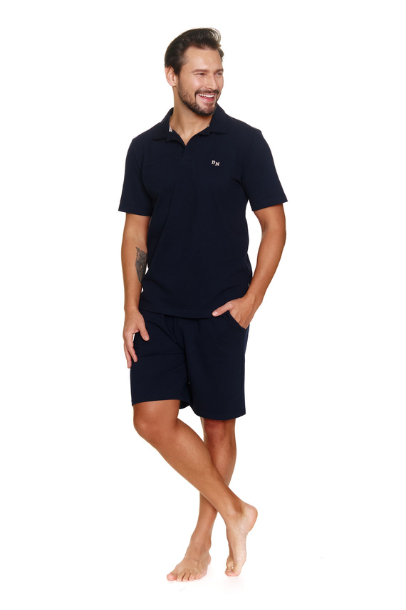 7216 Doctor Nap Herren-Pyjama – Marineblau