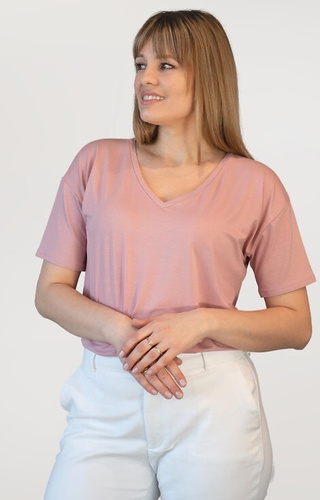 Patty Babell Kurzarmbluse - rosa