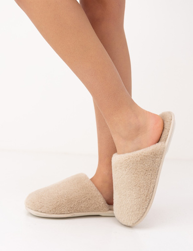 Sensis Esma Damen Hausschuhe mit Fell, geschlossen, mit Gummisohle