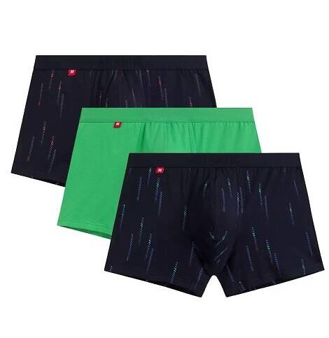 3MH-210 Atlantic Herren-Boxershorts – Marineblau-Grün