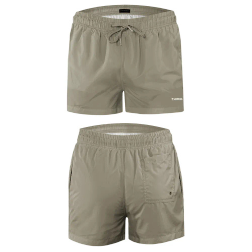 Sesto Senso Herren Badeshorts schnell trocknend Strandshorts mit Taschen khaki