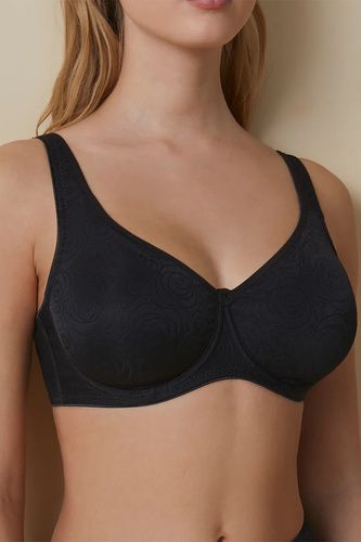 Teresa Selene BH, schwarz – weich, Doppel-Cups, bequem