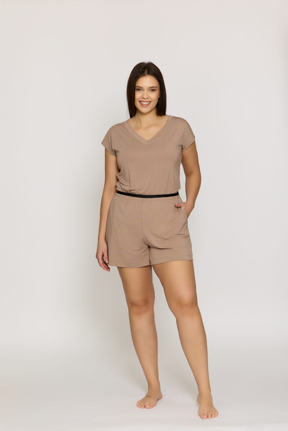 Pyjamashorts Mefemi Mila PDI1 Viskose weich komfortabel mokka