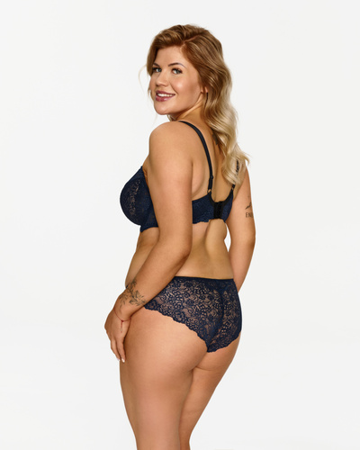 2619 Lupoline - navy blauer Bügel-BH mit Spitze