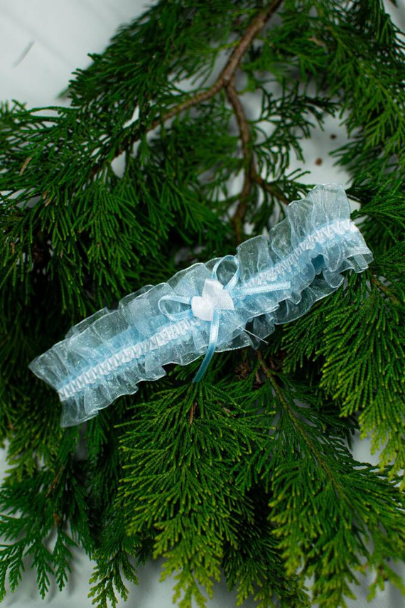 221 De Lafense Chiffon-Strumpfband - hellblau