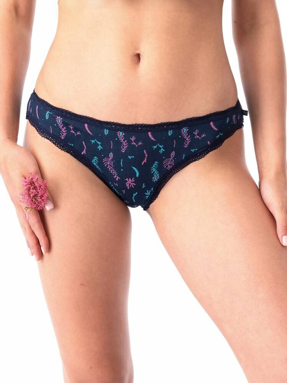 LPR 535 A'2 Damen-Slips 2er-Pack Key, Marineblau, Rosa