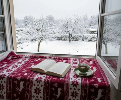 Burgunderrote Weihnachtsdecke von SACO – weich und warm mit Rentieren und Weihnachtsbäumen in einer dekorativen Tasche