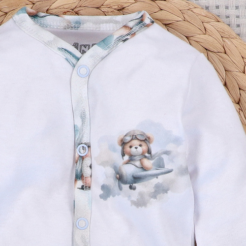 NINI BABY BEAR PILOT Strampler aus Bio-Baumwolle ABN-5748/BIA