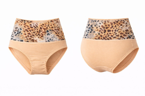 Mitex IGA WILD figurformender Slip mit hohem Bund zur Bauchglättung wild black